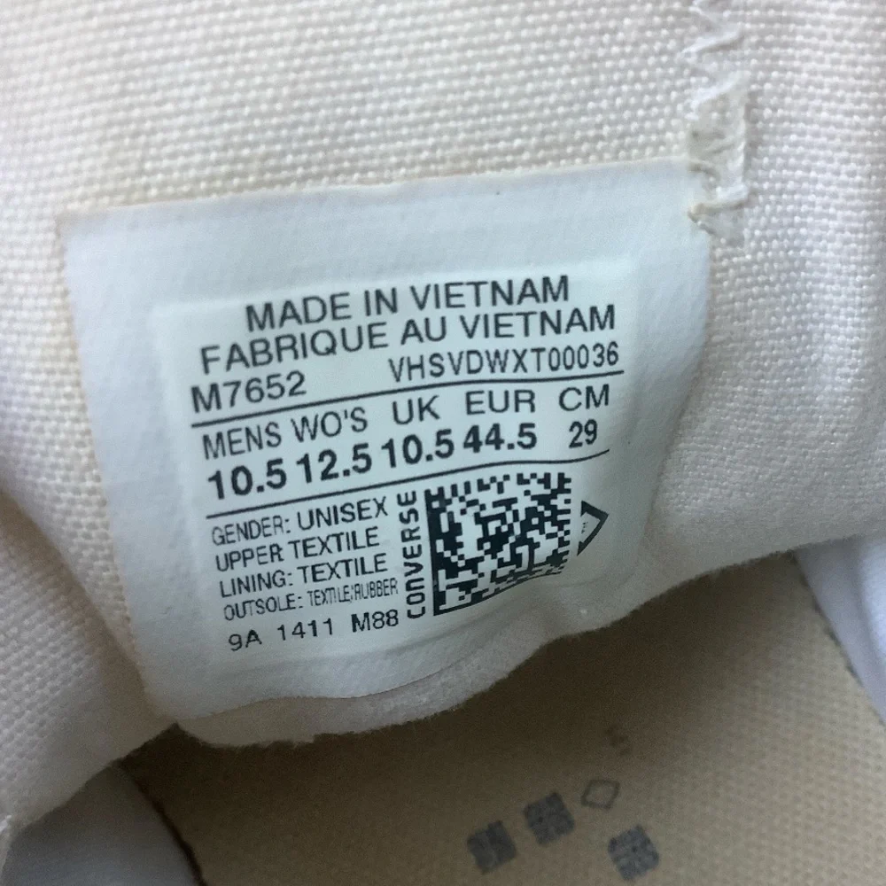 Converse Chuck Taylor All-Star Low Top Sneakers White Size 10.5 Men 12.5 Women - Picture 7 of 8